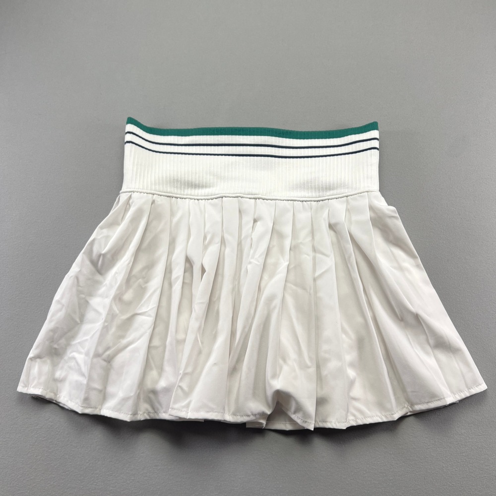 Avia Athletic Skirts Womens Small 4-6 Beige Nylon Stretch Pleated Golf Tennis